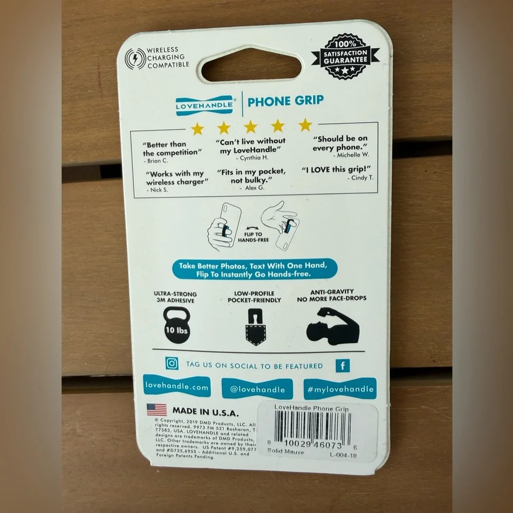 LoveHandle Phone Grip – New (Mauve/Pink)